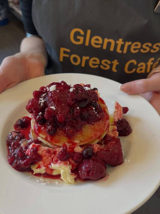 Glentress cafe pancakes